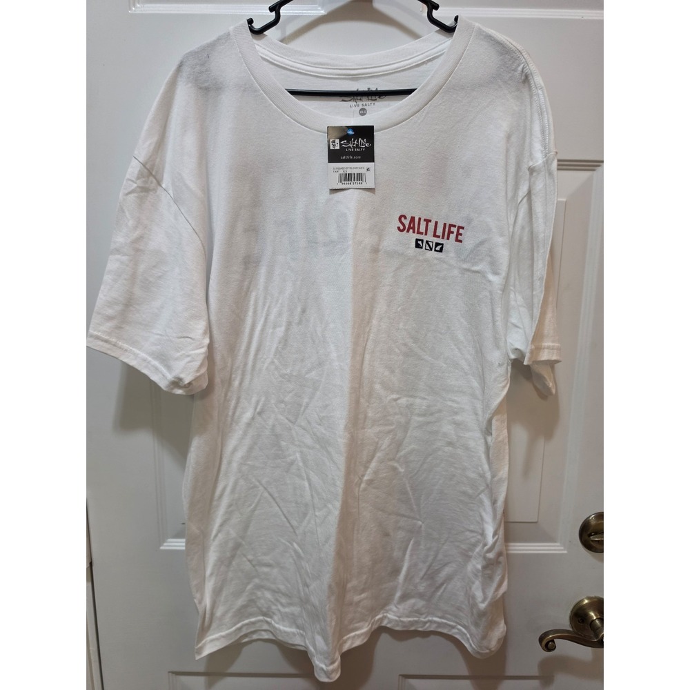 Salt Life Mens White Graphic Short Sleeve Tee Shirt XL NWT SLM11402